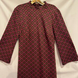 Trina Turk Mod Hot Pink and Dark Green Swing Mini Dress